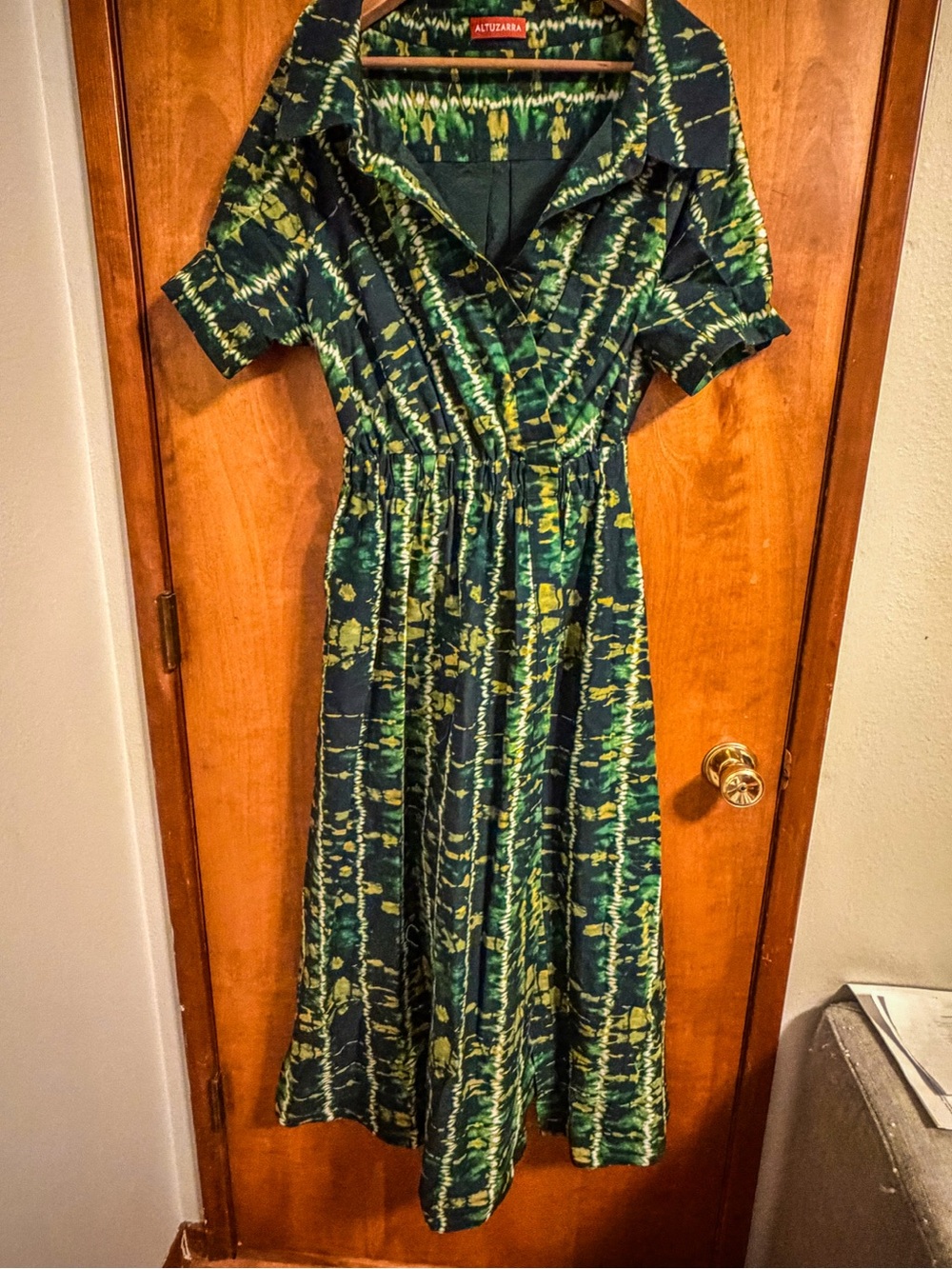 Altuzarra Green and Yellow Patterned Maxi Dress